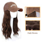 [Presente elegante] Boné de beisebol com extensões de cabelo