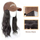 [Presente elegante] Boné de beisebol com extensões de cabelo