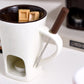 ✨🔥Caneca de cerâmica para fondue de chocolate🕯️