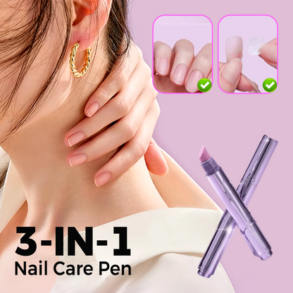 Caneta para cuidados com as unhas 3 em 1