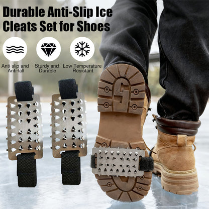 Conjunto de travas de gelo antiderrapantes duráveis para sapatos
