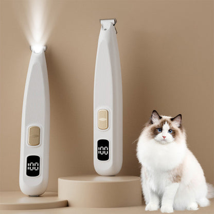 Máquina de barbear elétrica segura para animais de estimação com luz LED