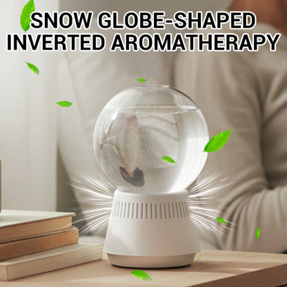 Aromaterapia invertida em forma de globo de neve