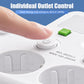 Tomada adaptadora com 4 tomadas, tomada múltipla com interruptor independente e pequeno adaptador para luz noturna