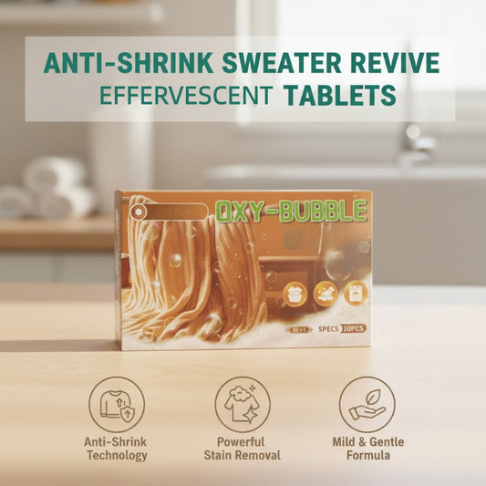 Comprimidos Sweater Revive – Anti-Encolhimento, Restaura a Suavidade e É Seguro para as Cores 🧺