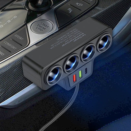 🎉 Presente de Ano Novo – 50% DE DESCONTO!🚗 Adaptador 7 em 1 para isqueiro: 4 tomadas + 3 carregamentos rápidos – estável e seguro para carros/camiões