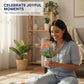 Cartão comemorativo com bouquet pop-up 3D