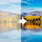 Projetor portátil 4K com tela dobrável anti-reflexo
