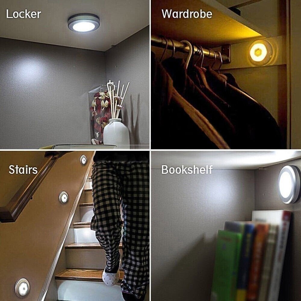 💎Luz LED com sensor de movimento e baixo consumo energético – recarregável por USB, acende automaticamente no escuro e instalação magnética fácil🌙