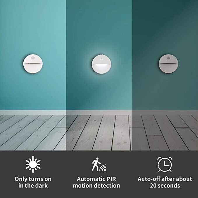 💎Luz LED com sensor de movimento e baixo consumo energético – recarregável por USB, acende automaticamente no escuro e instalação magnética fácil🌙
