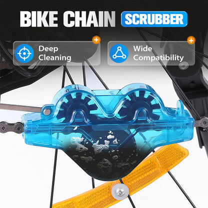 🚴‍♀️ Limpador de correntes de bicicleta - Kit de limpeza profunda com cabeça de escova reutilizável integrada 🔧💦