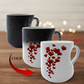 ☕Caneca de cerâmica com pega em forma de coração, que muda de cor – ideal para o Dia dos Namorados ❤️