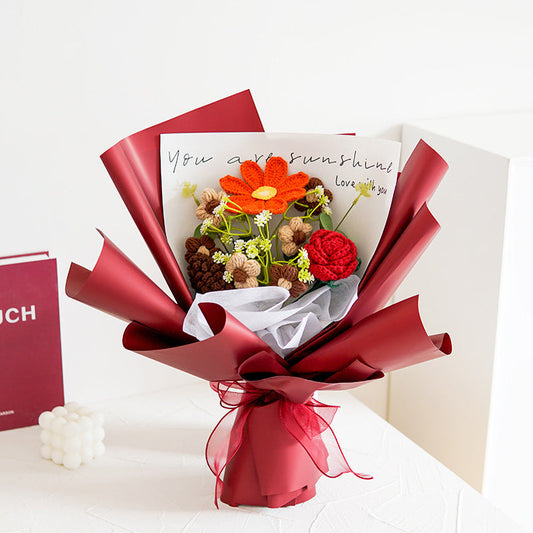 🔥【Oferta especial do Dia das Mães!】🔥Buquê de flores delicadas feito à mão em croché