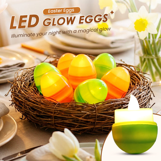 Ovos de Páscoa iluminados com velas LED