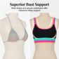 👙🌊 Conjunto de biquíni de 3 peças para mulher – Cintura alta, blocos de cor e padrão em ziguezague para a praia e as férias
