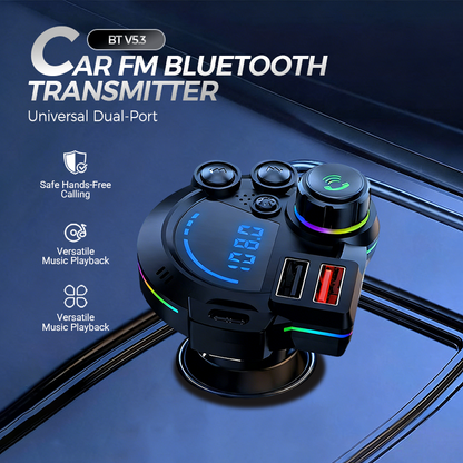 📻 50% DE DESCONTO AGORA! 🚗 Transmissor FM Bluetooth universal de duas portas para automóveis – Música sem fios, chamadas em modo mãos-livres e carregador USB duplo 🔌
