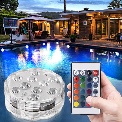 Lâmpadas LED subaquáticas à prova de água com controlo remoto para piscina