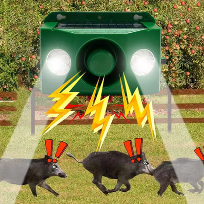 Luzes de aviso solares repelentes de animais com som alto