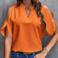 ❤️Camisola monocromática elegante para mulher, com decote em V e ombros à vista