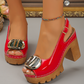 👡 50% DE DESCONTO! ✨ Sandálias elegantes com biqueira aberta e salto com fivelas – Elegantes, confortáveis e perfeitas para qualquer ocasião 🌸