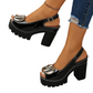 👡 50% DE DESCONTO! ✨ Sandálias elegantes com biqueira aberta e salto com fivelas – Elegantes, confortáveis e perfeitas para qualquer ocasião 🌸