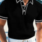 Camisa polo de verão descontraída com mangas curtas