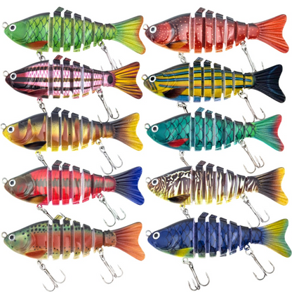 🎣 50% DE DESCONTO! 🐟 Isca artificial natatória biónica com vários segmentos – Movimento realista, design atraente e ideal para capturar peixes grandes 🌊