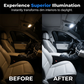 Conjunto de 20 luzes LED universais para o interior do seu carro | Controlo remoto RGB, instalação fácil