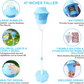Máquina de bolas de sabão portátil automática para crianças, brinquedo de primavera e verão com luzes, soprador recarregável para exterior – o melhor presente de Páscoa para as crianças