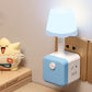 Lâmpada de LED noturna 2 em 1 com base em cubo