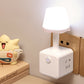 Lâmpada de LED noturna 2 em 1 com base em cubo