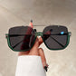 Óculos de sol modernos com lentes coloridas e leves