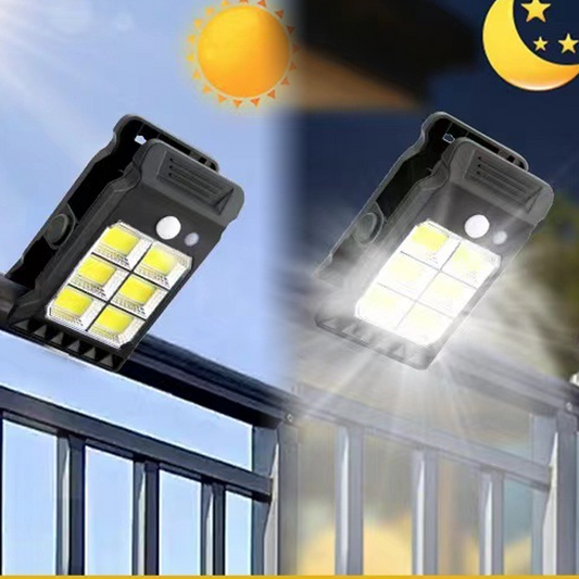 🌞 Luz solar com sensor de movimento e clipe – Iluminação exterior ecológica e economizadora de energia 🏡💡