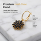 ⏳Desconto de 50% por tempo limitado⏰Brincos pendentes elegantes com flores pretas🖤❄️🌸