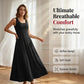 Vestido elegante sem mangas de cor lisa para mulher
