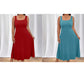 Vestido elegante sem mangas de cor lisa para mulher