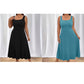 Vestido elegante sem mangas de cor lisa para mulher