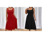 Vestido elegante sem mangas de cor lisa para mulher