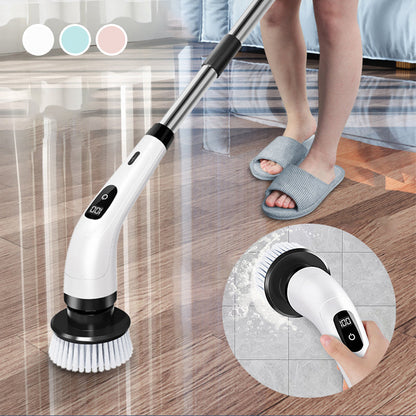 🔋 Conjunto de escovas de limpeza elétricas 9 em 1 – Cabeças intercambiáveis, rotação potente e ideal para a cozinha, casa de banho e azulejos 🏠