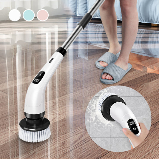 🔋 Conjunto de escovas de limpeza elétricas 9 em 1 – Cabeças intercambiáveis, rotação potente e ideal para a cozinha, casa de banho e azulejos 🏠