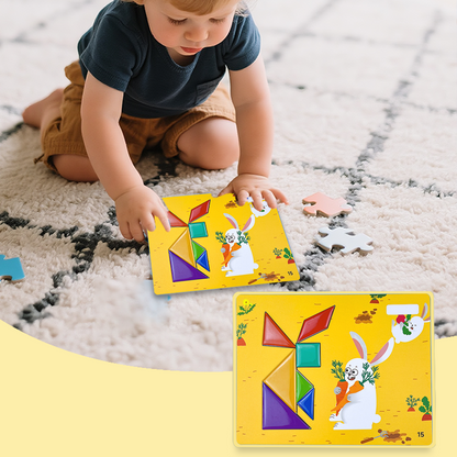 🔥Quebra-cabeças magnético de tangram para crianças