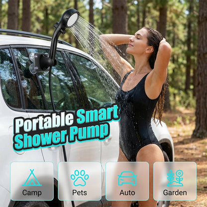 Bomba de duche portátil inteligente para viagens e uso doméstico
