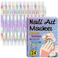 ✨ Canetas de nail art com duas pontas – Conjunto de canetas