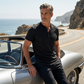 Men's Casual Slim Fit Button Placket Tee