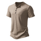 Men's Casual Slim Fit Button Placket Tee
