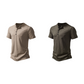 Men's Casual Slim Fit Button Placket Tee