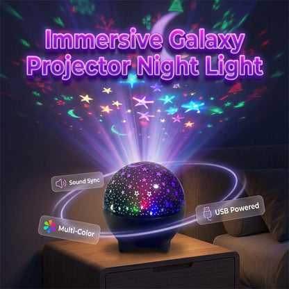 Luz noturna com projetor LED Galaxy USB