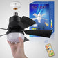 🔥Promoção - 73% de desconto - 🎁 Ventilador de teto portátil 2 em 1 com luz e comando à distância