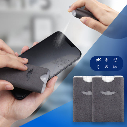 📱 DESCONTO DE 50% POR TEMPO LIMITADO! 🧴 Limpador de ecrãs 2 em 1 e pano de microfibra – Pulverize e limpe, sem deixar resíduos, portátil 🧽