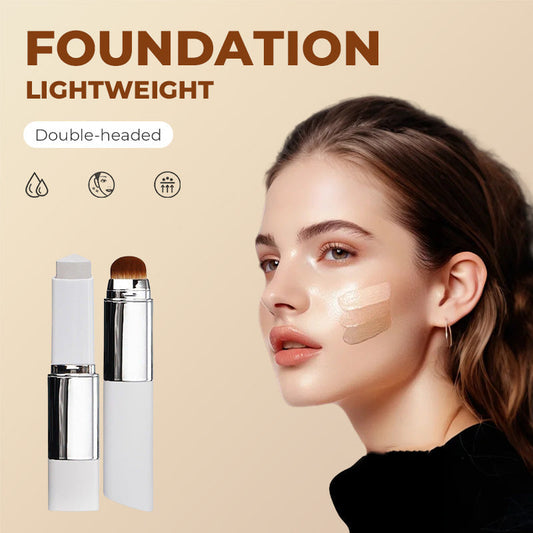 🎉[PRODUTO OFICIAL] 🎉Stick de Cobertura V com Pincel Removível - Stick de Base Coreano para Cuidados da Pele que Muda de Cor com Cápsulas de Colagénio (12.7 g)